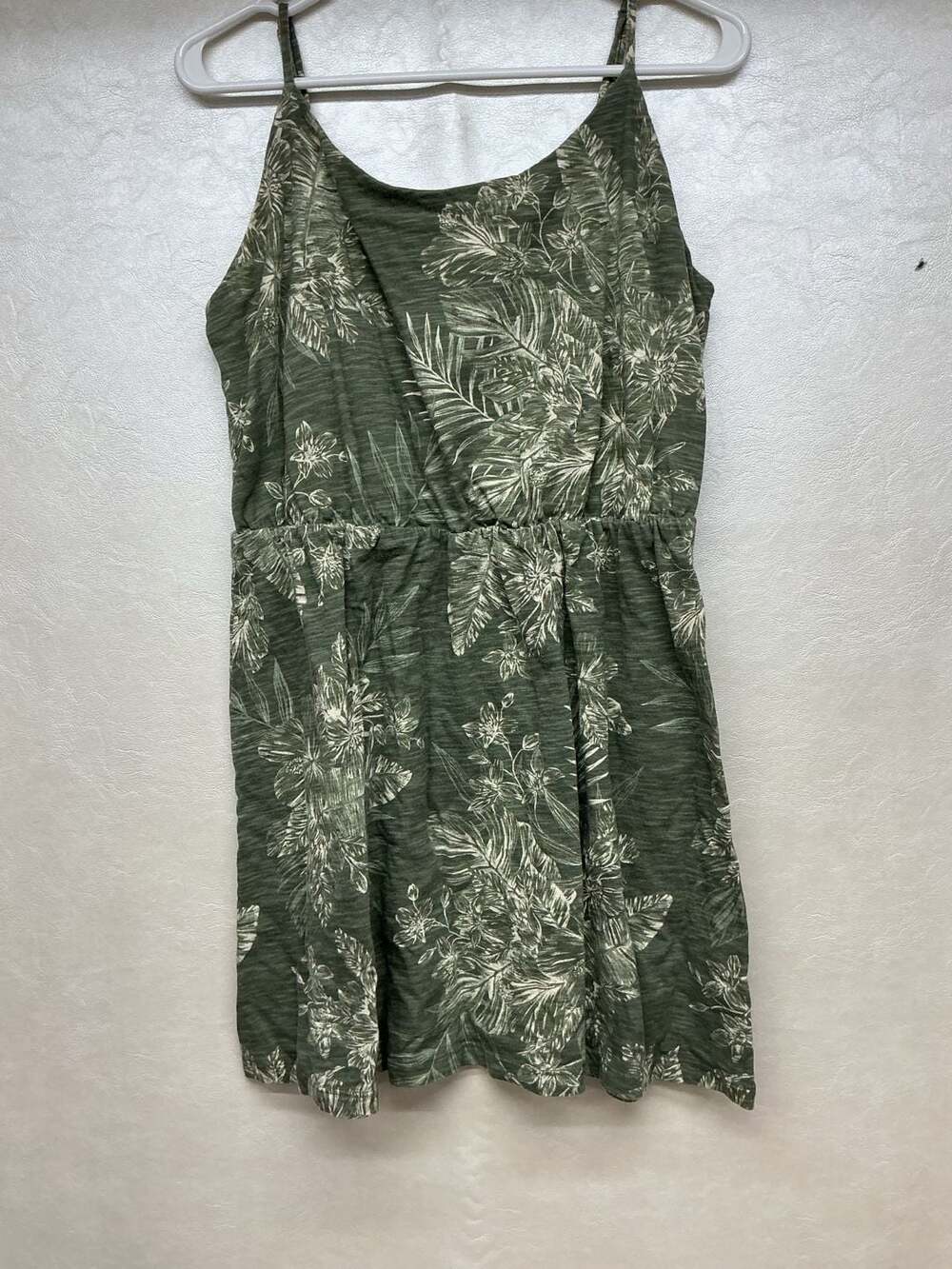 Old Navy Green Tropical Floral Dress Size L